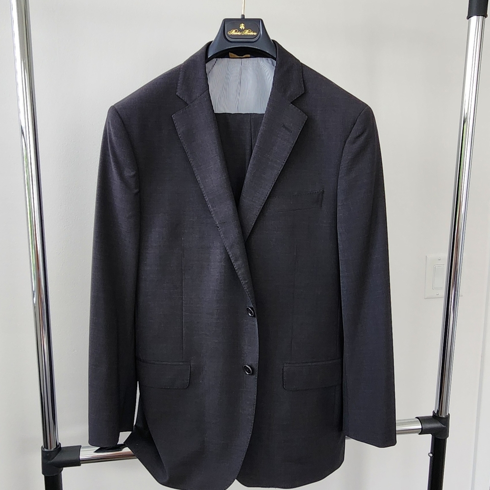 Brooks Brothers Black Sport Coat with Notched Lapels